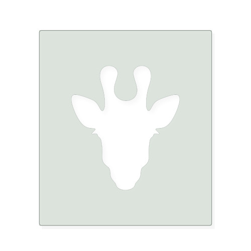 Giraffe Head Reusable Mylar Stencil, 10 mil Plastic Paint Stencil for Crafts and Decor