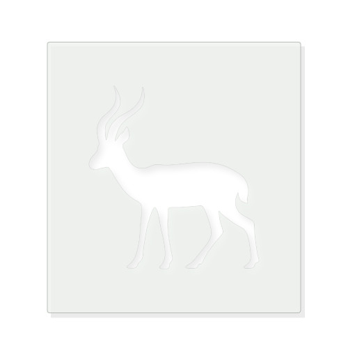 Gazelle Reusable Mylar Stencil - 10 mil Paint and Craft Stencil