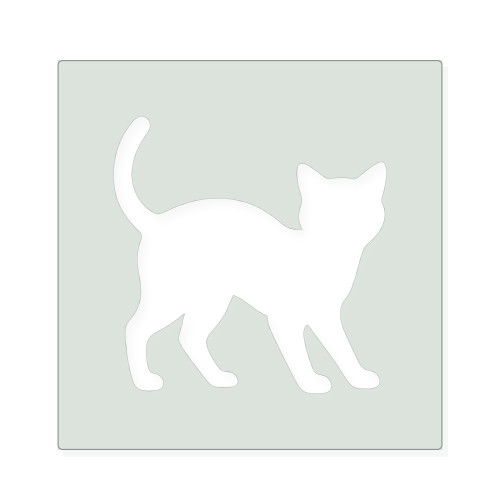 Cat Arch Back Reusable Mylar Stencil, 10 mil Plastic Paint Stencil for Crafts and Decor