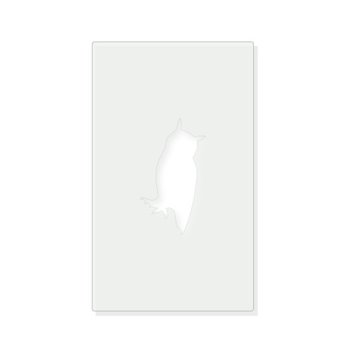 Owl 1 Reusable Mylar Stencil - 10 mil Paint and Craft Stencil