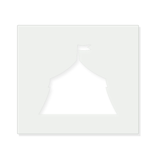 Circus Tent Reusable Mylar Stencil - 10 mil Paint and Craft Stencil