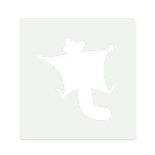 Flying Squirrel Reusable Mylar Stencil, 10 mil Plastic Paint Stencil for Crafts and Decor