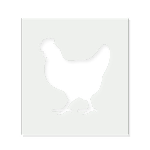 Hen Reusable Mylar Stencil - 10 mil Paint and Craft Stencil