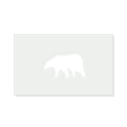 Polar Bear Reusable Mylar Stencil - 10 mil Paint and Craft Stencil