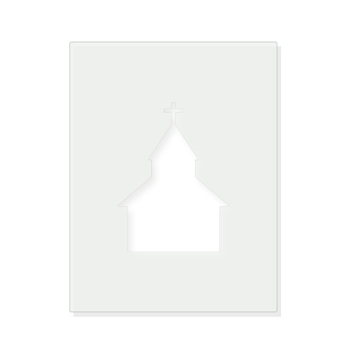 Church Reusable Mylar Stencil - 10 mil Paint and Craft Stencil