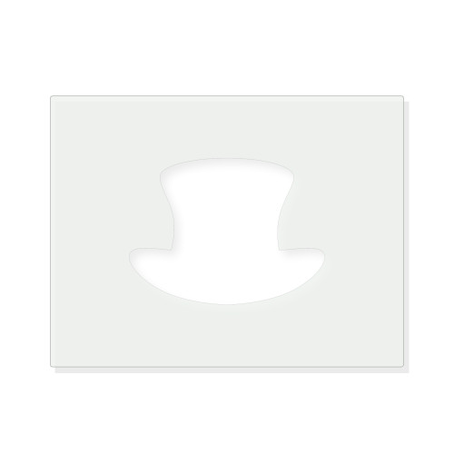 Top Hat 2 Reusable Mylar Stencil - 10 mil Paint and Craft Stencil
