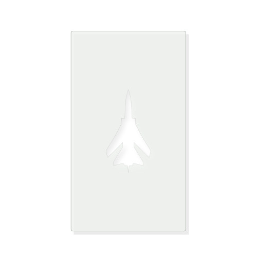 Jet Fighter 1 Reusable Mylar Stencil - 10 mil Paint and Craft Stencil