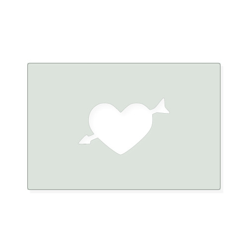 Heart With Arrow Reusable Mylar Stencil, 10 mil Plastic Paint Stencil for Crafts and Decor