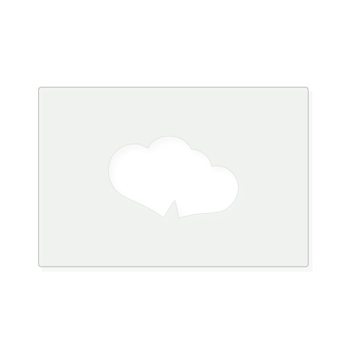 Double Heart 2 Reusable Mylar Stencil, 10 mil Plastic Paint Stencil for Crafts and Decor