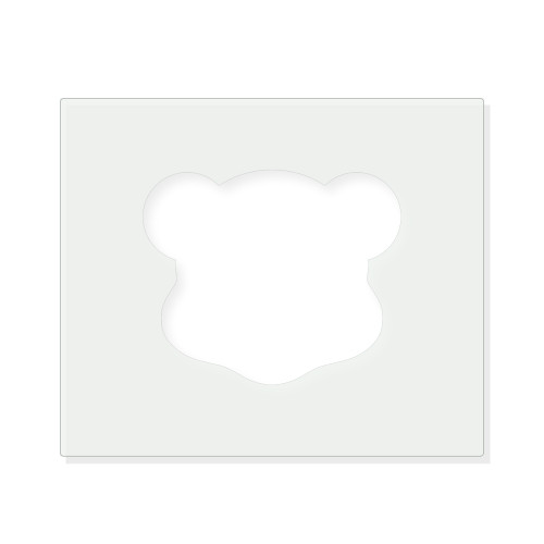 Teddy Bear Head Reusable Mylar Stencil - 10 mil Paint and Craft Stencil