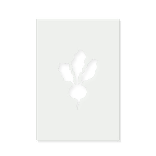 Beet Reusable Mylar Stencil - 10 mil Paint and Craft Stencil