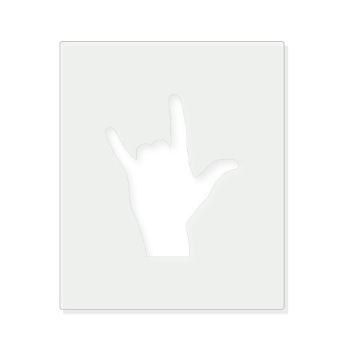 Rock Hand 2 Reusable Mylar Stencil - 10 mil Paint and Craft Stencil