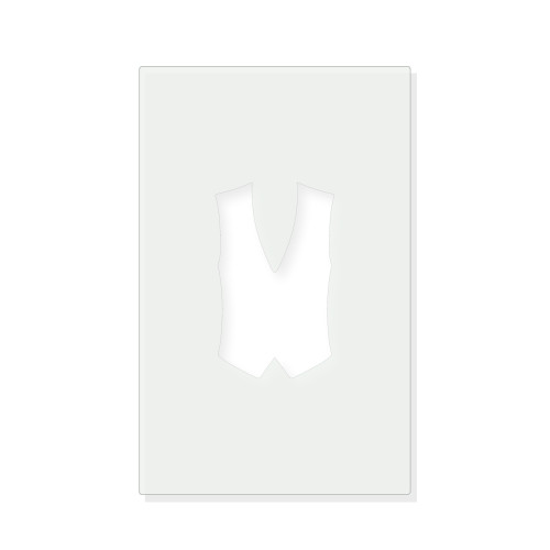 Vest Reusable Mylar Stencil - 10 mil Paint and Craft Stencil