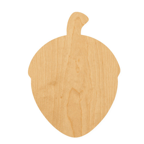 Acorn 3 Wood Cutout for Crafts, Unfinished Baltic Birch Craft Shape