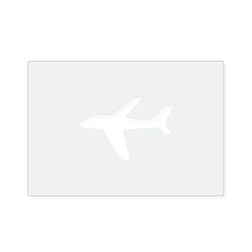Airplane 2 Reusable Mylar Stencil, 10 mil Plastic Paint Stencil for Crafts and Decor