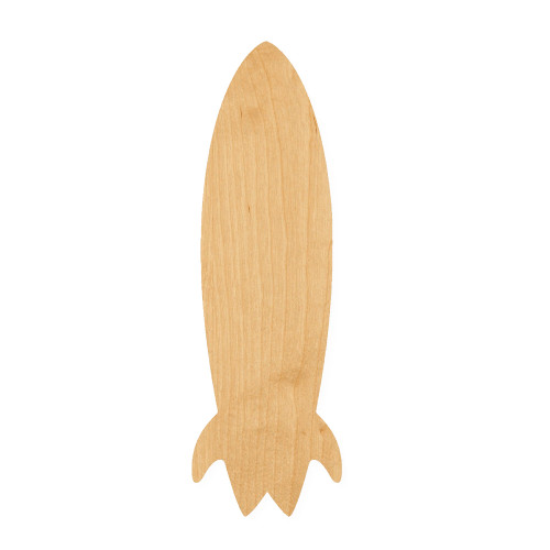 Surf Board Retro Fish Wood Cutout for Crafts, Unfinished Baltic Birch Craft Shape