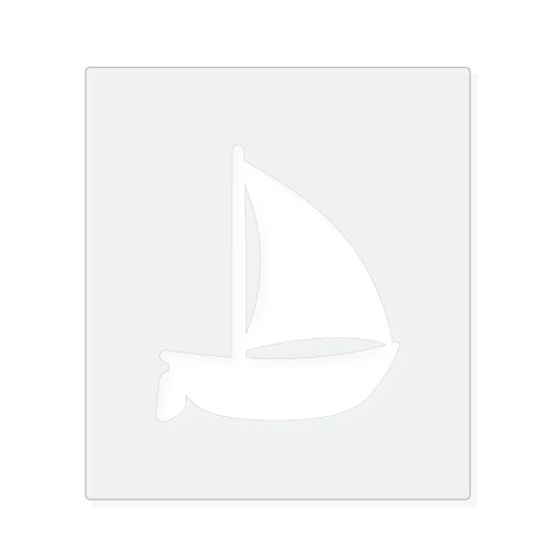 Sailboat Dinghy Style Reusable Mylar Stencil, 10 mil Plastic Paint Stencil for Crafts and Decor