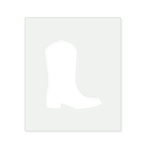 Cowboy Boot 4 Reusable Mylar Stencil, 10 mil Plastic Paint Stencil for Crafts and Decor