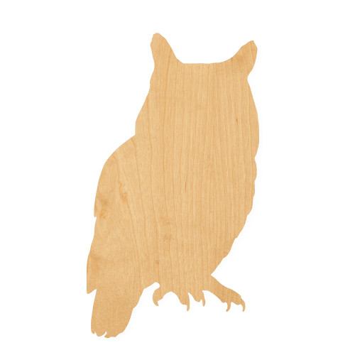 Owl 3 Wood Cutout for Crafts, Unfinished Baltic Birch Craft Shape