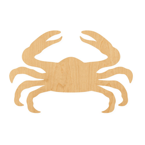 Crab 4 Wood Cutout for Crafts, Unfinished Baltic Birch Craft Shape