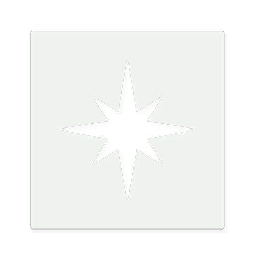 Bethlehem Star Balanced Ray Reusable Mylar Stencil, 10 mil Plastic Paint Stencil for Crafts and Decor