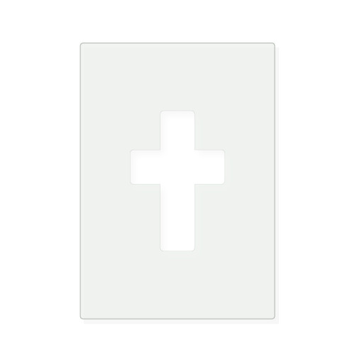 Cross Bold Simple Reusable Mylar Stencil, 10 mil Plastic Paint Stencil for Crafts and Decor