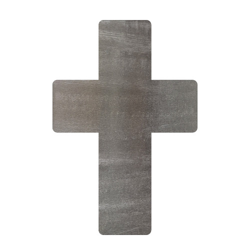 Cross Bold Simple Steel Cutout Shape, Raw Metal Wall Art and Craft Supply