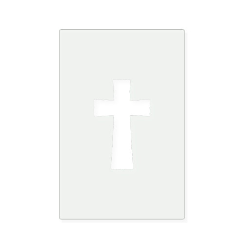 Cross Old Rugged Reusable Mylar Stencil, 10 mil Plastic Paint Stencil for Crafts and Decor
