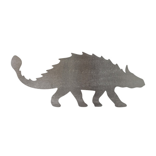 Ankylosaurus 2 Steel Cutout Shape, Raw Metal Wall Art and Craft Supply