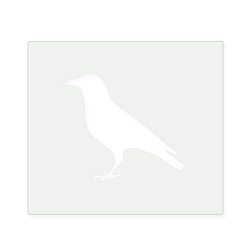 Crow 2 Reusable Mylar Stencil, 10 mil Plastic Paint Stencil for Crafts and Decor