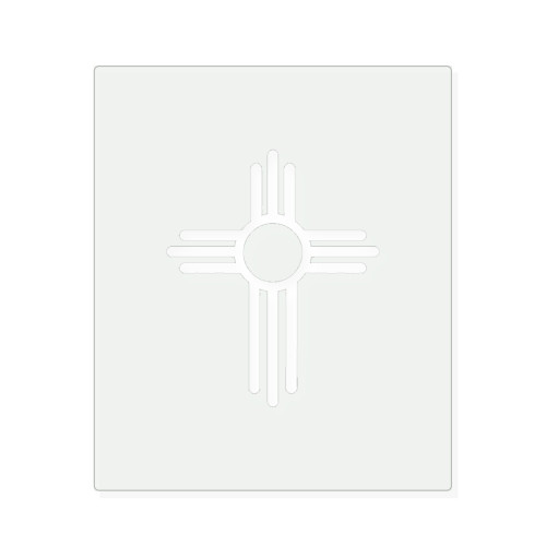 Zia Cross Long Lower Reusable Mylar Stencil, 10 mil Plastic Paint Stencil for Crafts and Decor