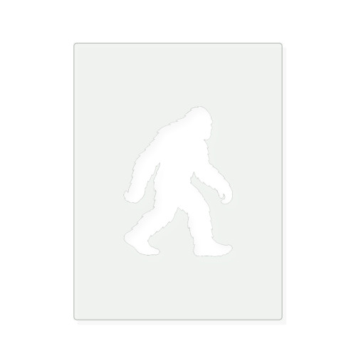 Bigfoot Walking Reusable Mylar Stencil, 10 mil Plastic Paint Stencil for Crafts and Decor