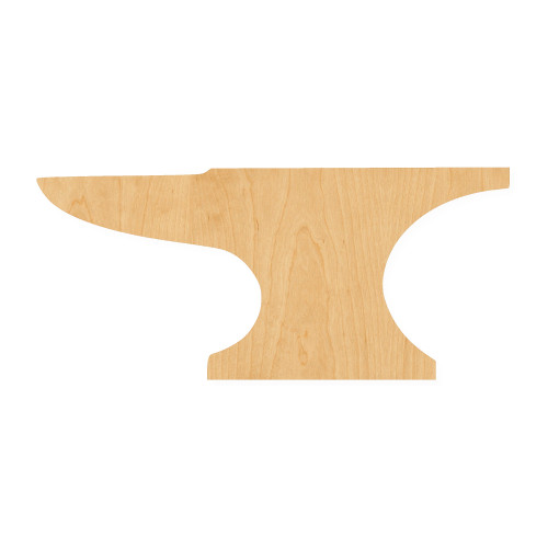 Anvil 2 Wood Cutout for Crafts, Unfinished Baltic Birch Craft Shape