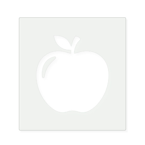 Apple 2 Reusable Mylar Stencil, 10 mil Plastic Paint Stencil for Crafts and Decor