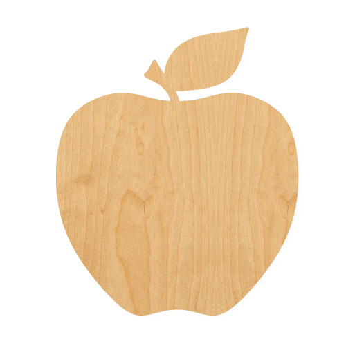 Apple 3 Wood Cutout for Crafts, Unfinished Baltic Birch Craft Shape