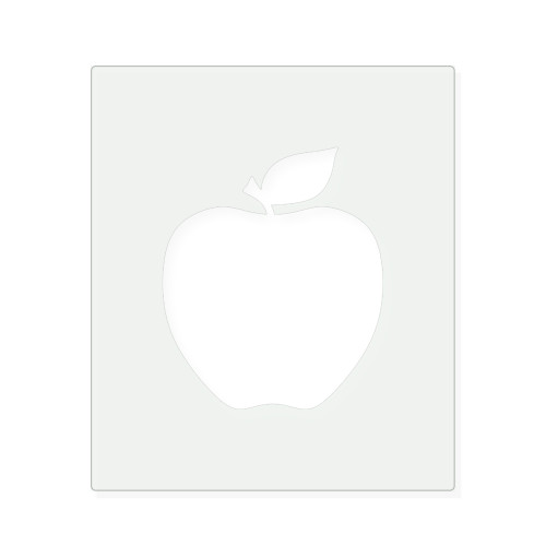 Apple 3 Reusable Mylar Stencil, 10 mil Plastic Paint Stencil for Crafts and Decor