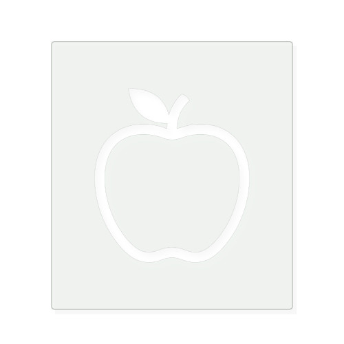 Apple 6 Reusable Mylar Stencil, 10 mil Plastic Paint Stencil for Crafts and Decor