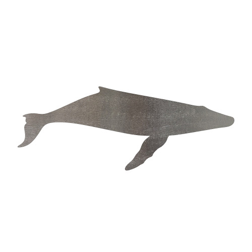 Humpback Whale 2 Steel Cutout Shape, Raw Metal Wall Art and Craft Supply