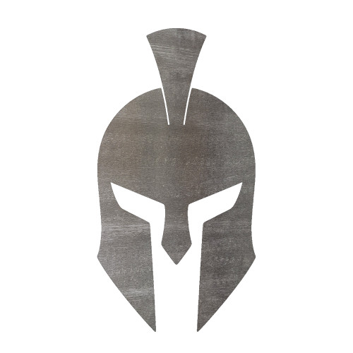 Spartan Helmet Bold Steel Cutout Shape, Raw Metal Wall Art and Craft Supply