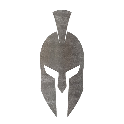 Spartan Helmet Slim Steel Cutout Shape, Raw Metal Wall Art and Craft Supply