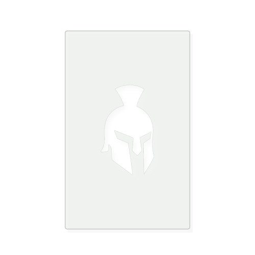 Spartan Helmet Connected Crest Reusable Mylar Stencil, 10 mil Plastic Paint Stencil for Crafts and Decor