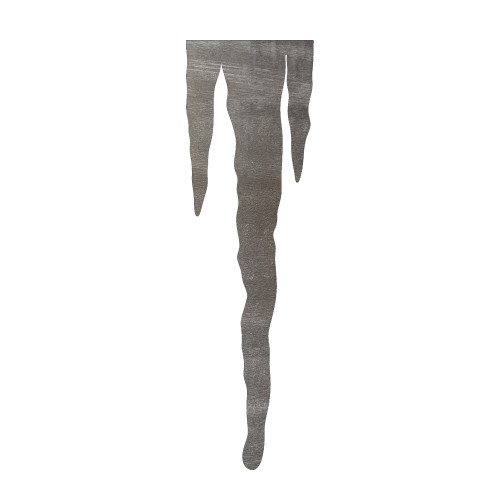 Icicle Steel Cutout Shape, Raw Metal Wall Art and Craft Supply