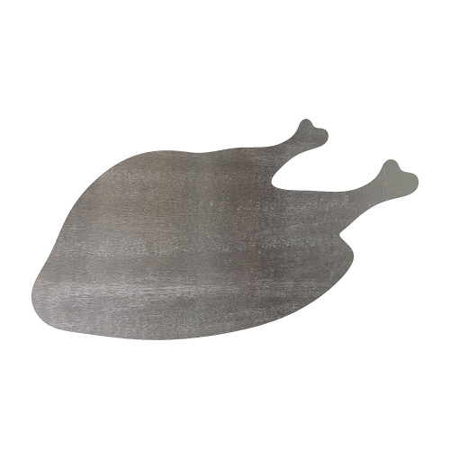 Cooked Turkey Steel Cutout Shape, Raw Metal Wall Art and Craft Supply
