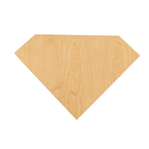 Diamond 2 Wood Cutout for Crafts, Unfinished Baltic Birch Craft Shape