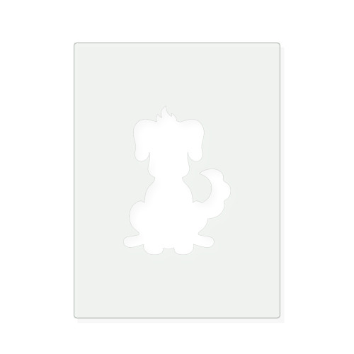 Dog 2 Reusable Mylar Stencil, 10 mil Plastic Paint Stencil for Crafts and Decor
