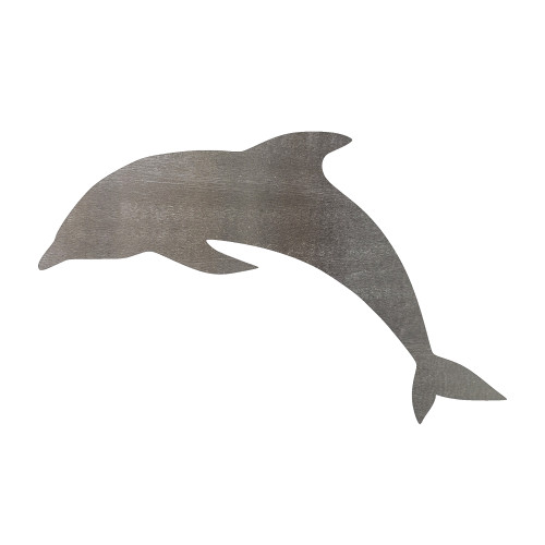 Dolphin 2 Steel Cutout Shape, Raw Metal Wall Art and Craft Supply