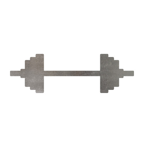 Barbell Steel Cutout Shape, Raw Metal Wall Art and Craft Supply