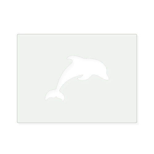 Dolphin 3 Reusable Mylar Stencil, 10 mil Plastic Paint Stencil for Crafts and Decor