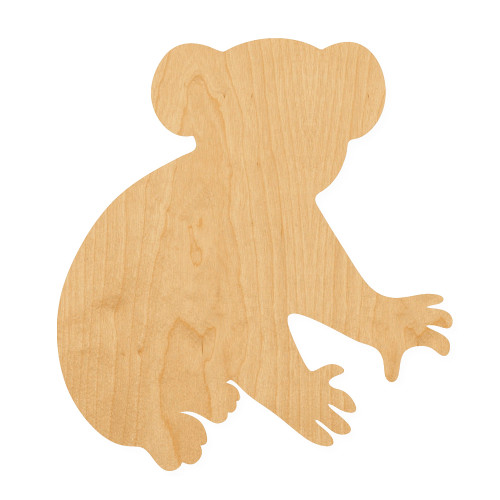 Koala Bear 2 Wood Cutout for Crafts, Unfinished Baltic Birch Craft Shape