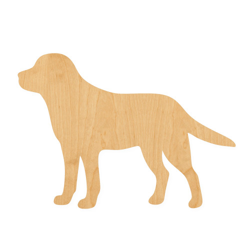 Labrador 2 Wood Cutout for Crafts, Unfinished Baltic Birch Craft Shape